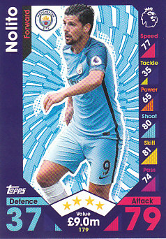 Nolito Manchester City 2016/17 Topps Match Attax #179